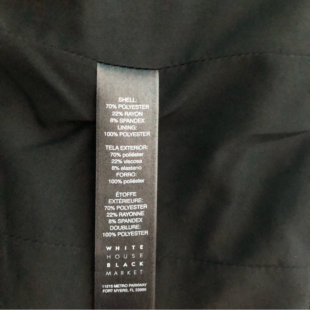 ⭐️NEW⭐️White House Black Market Black  Asymmetrical Zip Moto BikerJacket Blazer - Picture 12 of 13